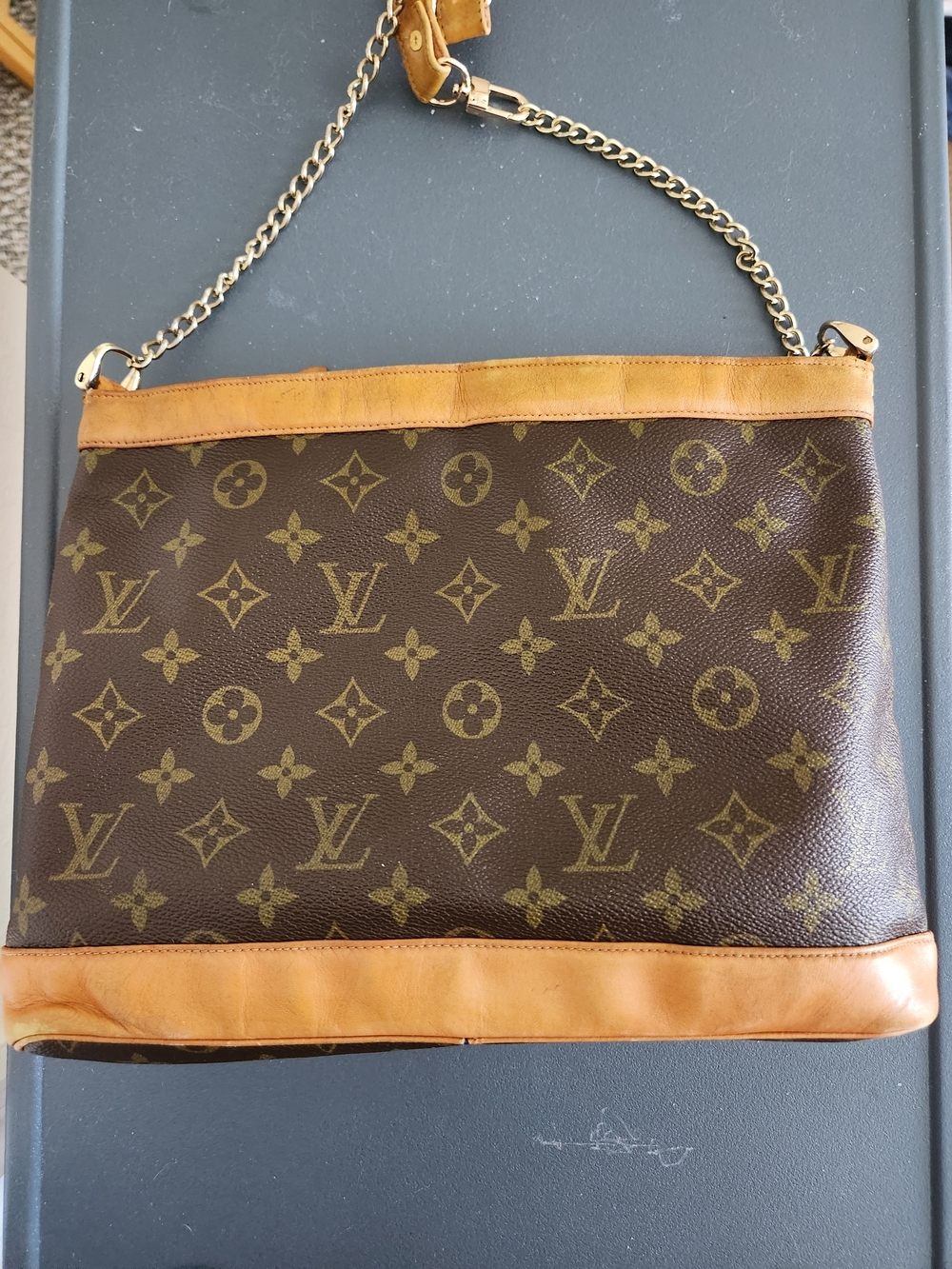 Louis Vuitton Monogram Coated Canvas Crossbody in Brown & Tan - Picture 2 of 7
